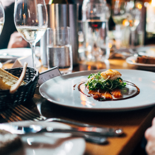 Hospitality team working in a restaurant environment